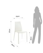4 Chaises lion blanches - 87x43x50 cm