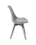 4 Chaises kiki evo grises - 81x49x54 cm