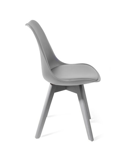 4 Chaises kiki evo grises - 81x49x54 cm