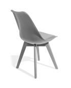 4 Chaises kiki evo grises - 81x49x54 cm