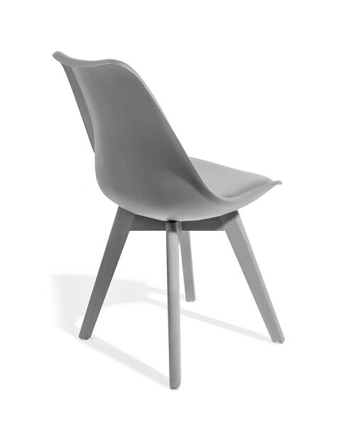 4 Chaises kiki evo grises - 81x49x54 cm
