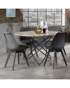 4 Chaises kiki evo grises - 81x49x54 cm