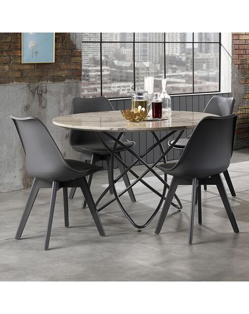 4 Chaises kiki evo grises - 81x49x54 cm