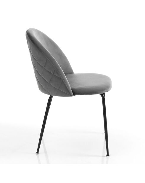 4 Chaises selly grises - 76x53x56cm
