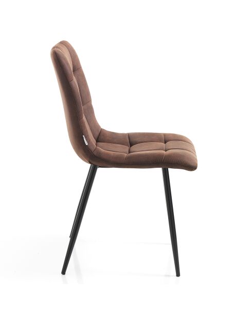 4 Chaises toffee marron - 87x44x56cm