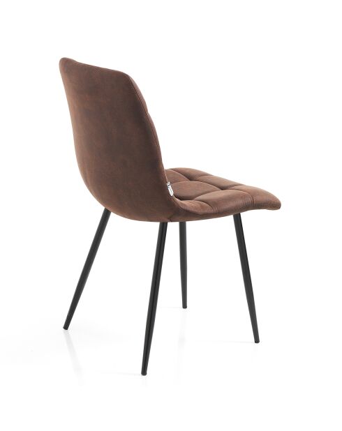 4 Chaises toffee marron - 87x44x56cm