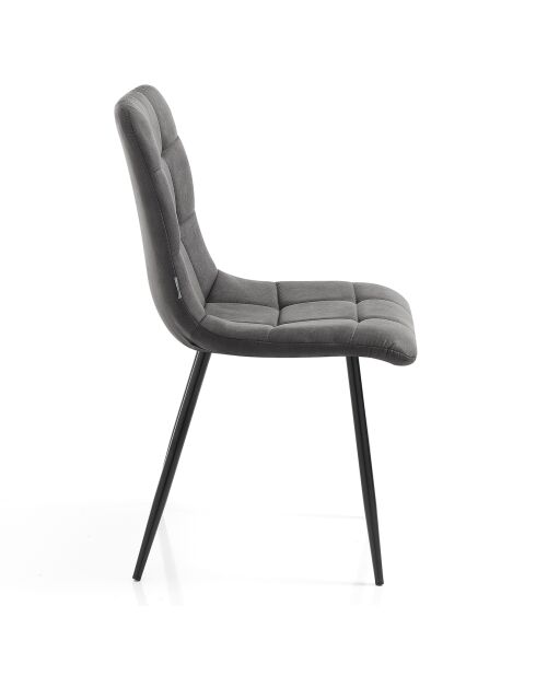 4 Chaises toffee grises - 87x44x56cm
