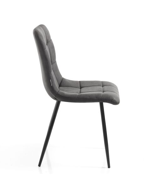 4 Chaises toffee grises - 87x44x56cm