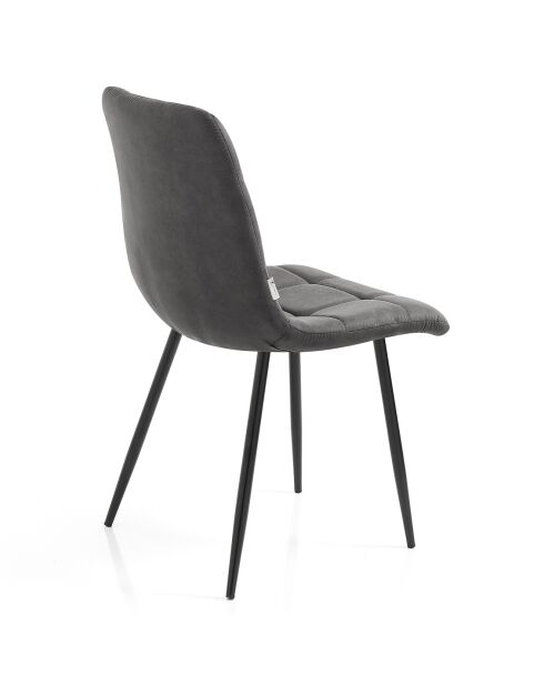 4 Chaises toffee grises - 87x44x56cm
