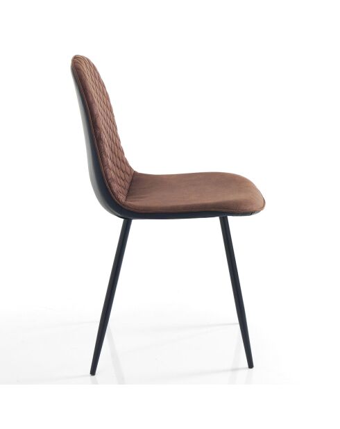 4 Chaises gale marron/noir - 86x44x51 cm