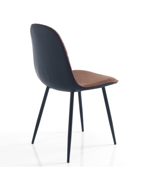 4 Chaises gale marron/noir - 86x44x51 cm