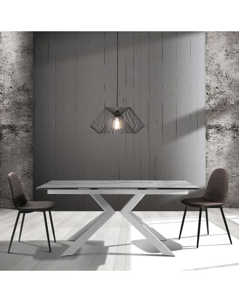 4 Chaises gale marron/noir - 86x44x51 cm