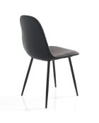 4 Chaises gale gris/noir - 86x44x51 cm