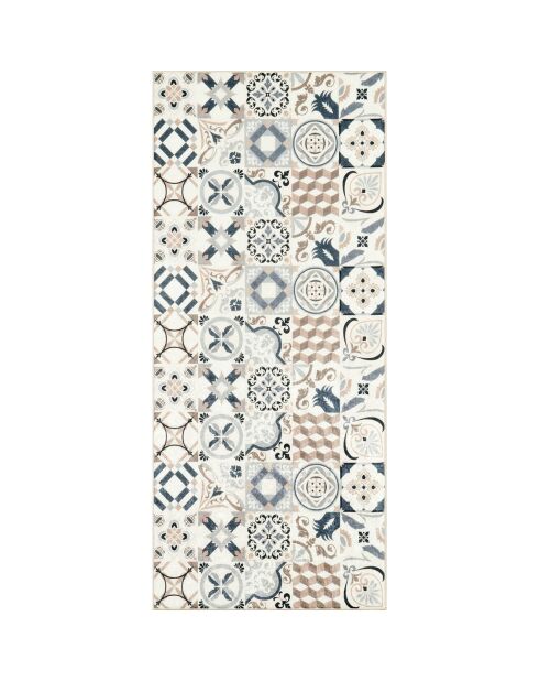 Tapis Azulejo 755 marron - 50x100 cm