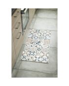 Tapis Azulejo 755 marron - 50x100 cm