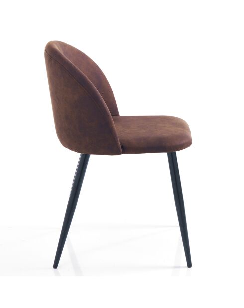 4 Chaises new kelly marron - 78x50x50 cm