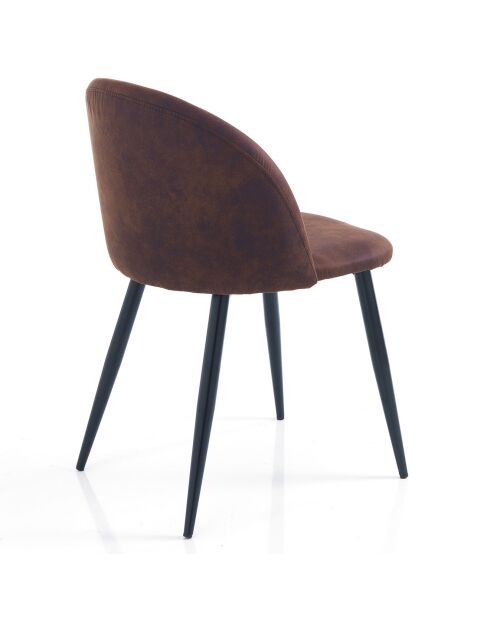 4 Chaises new kelly marron - 78x50x50 cm