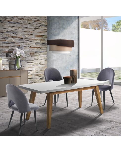 4 Chaises nail grises - 87x48x54cm