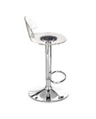 2 Tabourets de bar susy chrome/transparent - 56/78x40x41 cm
