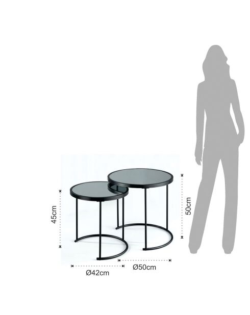 2 Tables basses gabriel noires
