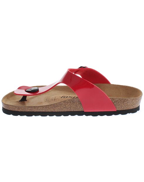 Mules Camelia rouge/marron