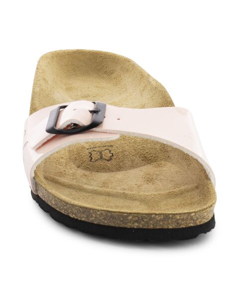 Mules Jasmin rose/marron
