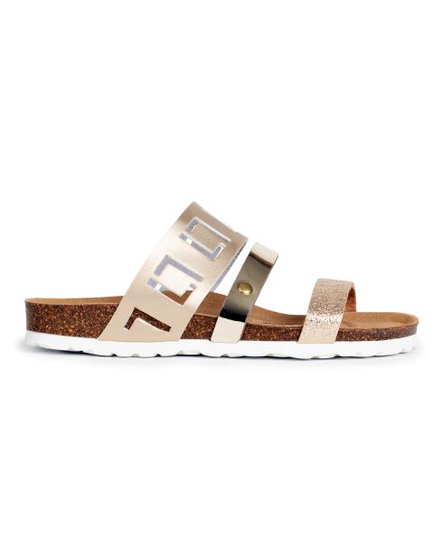 Mules Galoise doré/marron