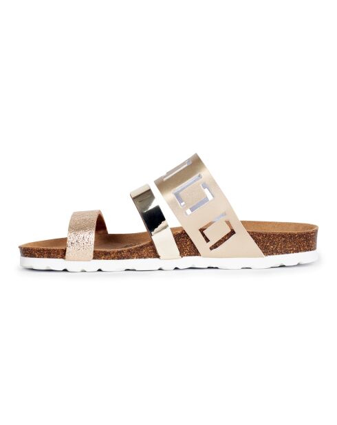 Mules Galoise doré/marron