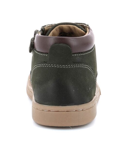Bottillions en Cuir Tackland kaki