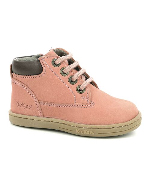 Boots en Cuir Tackland rose clair