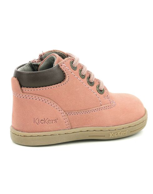 Boots en Cuir Tackland rose clair