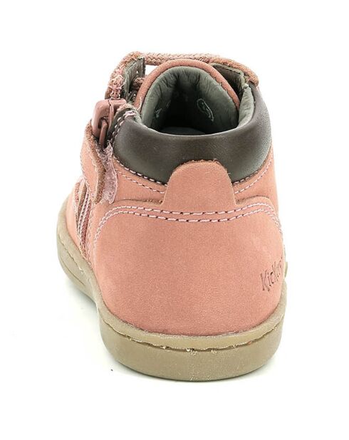 Boots en Cuir Tackland rose clair