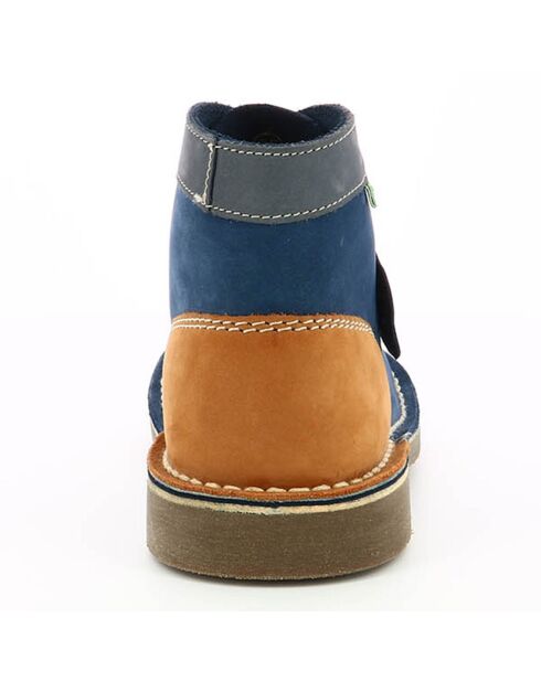 Boots en Cuir Kickcol marine/camel