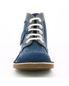 Boots en Cuir Kickcol marine/camel