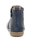 Boots en Cuir Vetudi marine métallisé