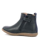 Boots en Cuir Vetudi marine métallisé