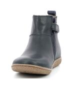 Boots en Cuir Vetudi marine métallisé