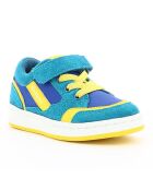 Sneakers en Cuir Bisckuit bleu/jaune