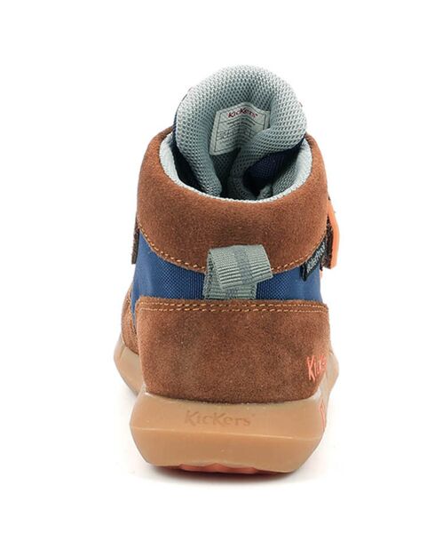 Sneakers en Cuir Junibo marron/bleu/orange