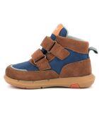 Sneakers en Cuir Junibo marron/bleu/orange