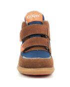 Sneakers en Cuir Junibo marron/bleu/orange