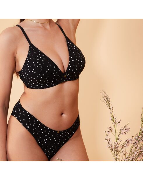 Soutien-Gorge triangle sans armatures & Culotte Baila noir/blanc