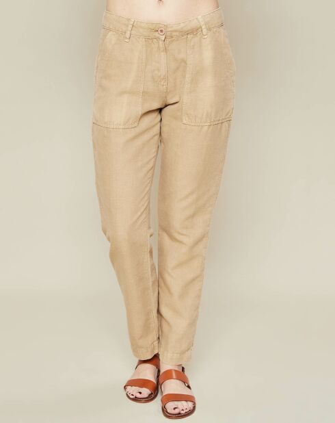 Pantalon en Coton & Lin Polo sahara