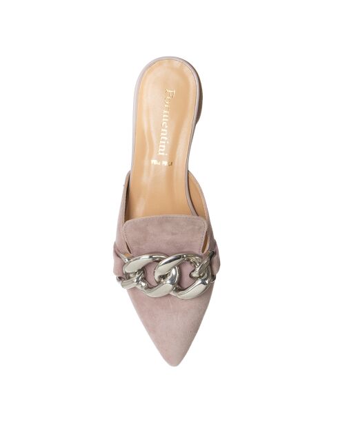 Mules en Cuir Silana roses