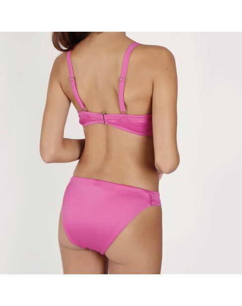 Traje de baño push-up de 2 piezas de pana color frambuesa
