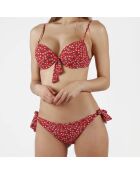 Maillot de bain 2 Pièces push-up Fleur d´Eté rouge