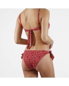 Maillot de bain 2 Pièces push-up Fleur d´Eté rouge