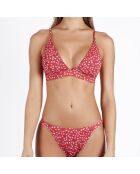 Maillot de bain 2 Pièces triangle Fleur d´Eté rouge