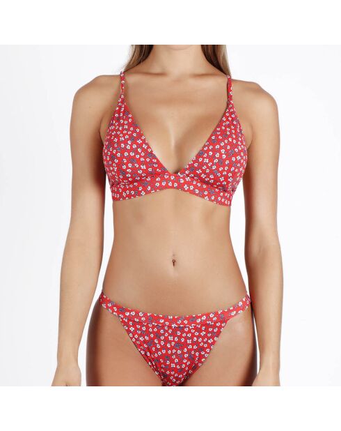 Maillot de bain 2 Pièces triangle Fleur d´Eté rouge