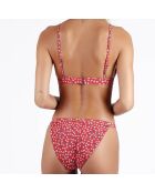 Maillot de bain 2 Pièces triangle Fleur d´Eté rouge